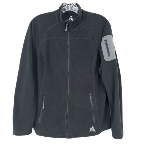 Eddie Bauer First Ascent Full Zip Lightweight Fleece Jacket Womens Medium Black - Picture 1 of 16